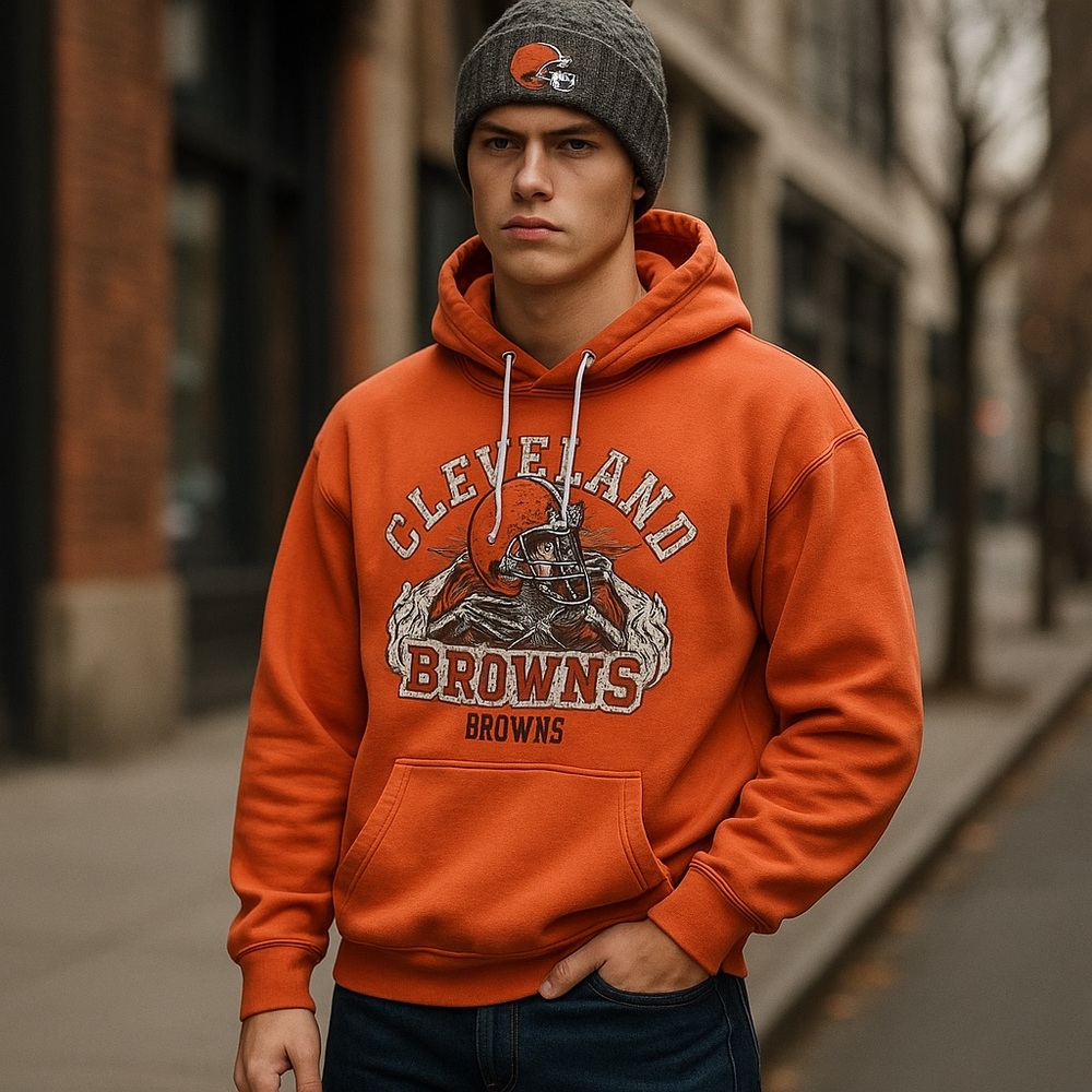 HOMAGE Orange Cleveland Browns Hoodie